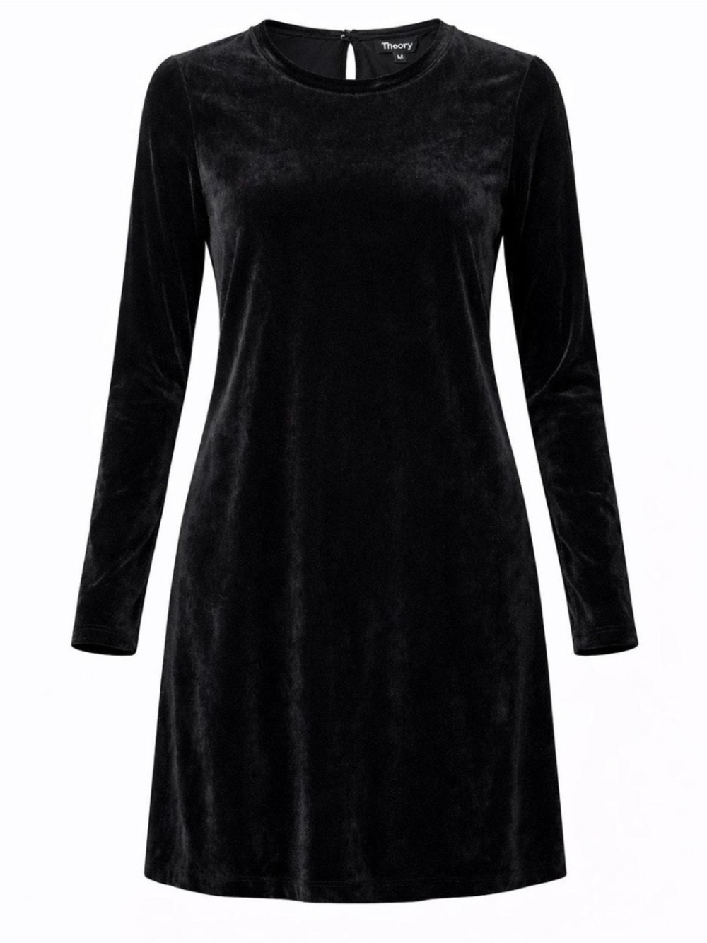 Theory NWT Short Slit Sleeve Sheath Black Velvet Dress